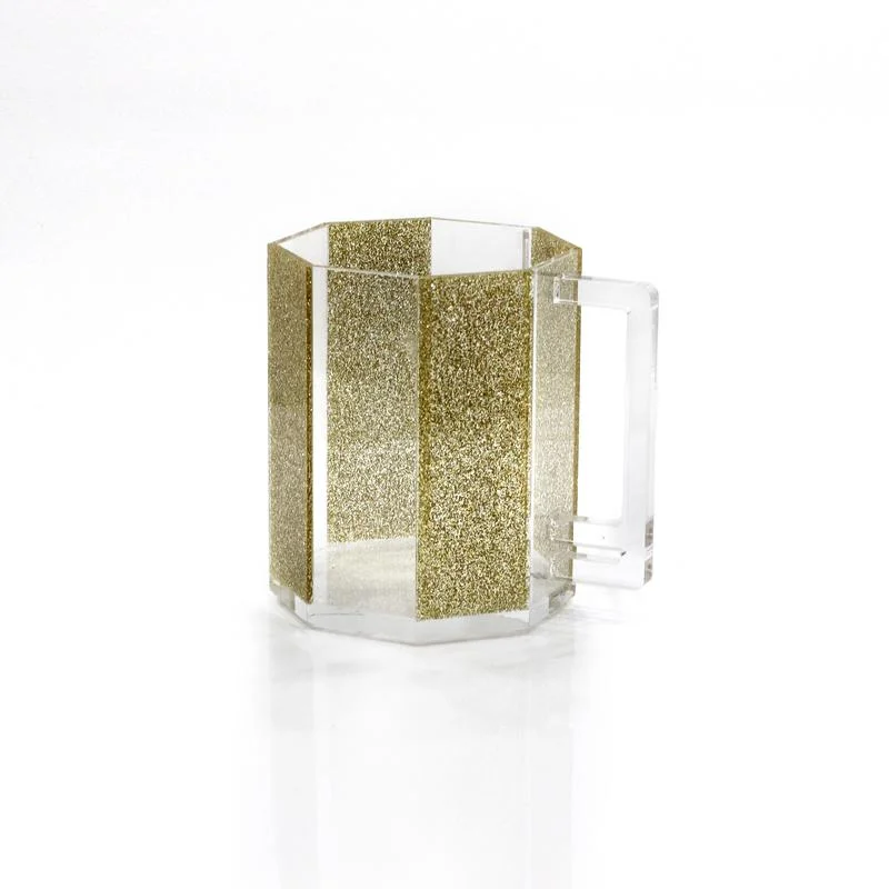 personal mugs for gifts -Gold Glitter Washing Cup