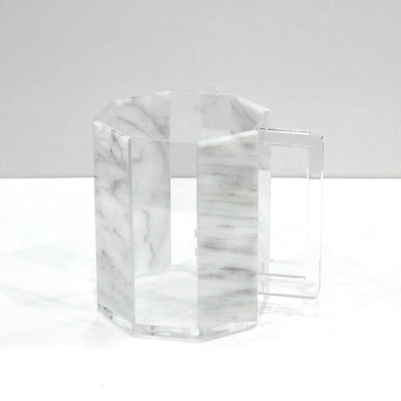 black coffee cups -Hexagon White Marble Washing Cup