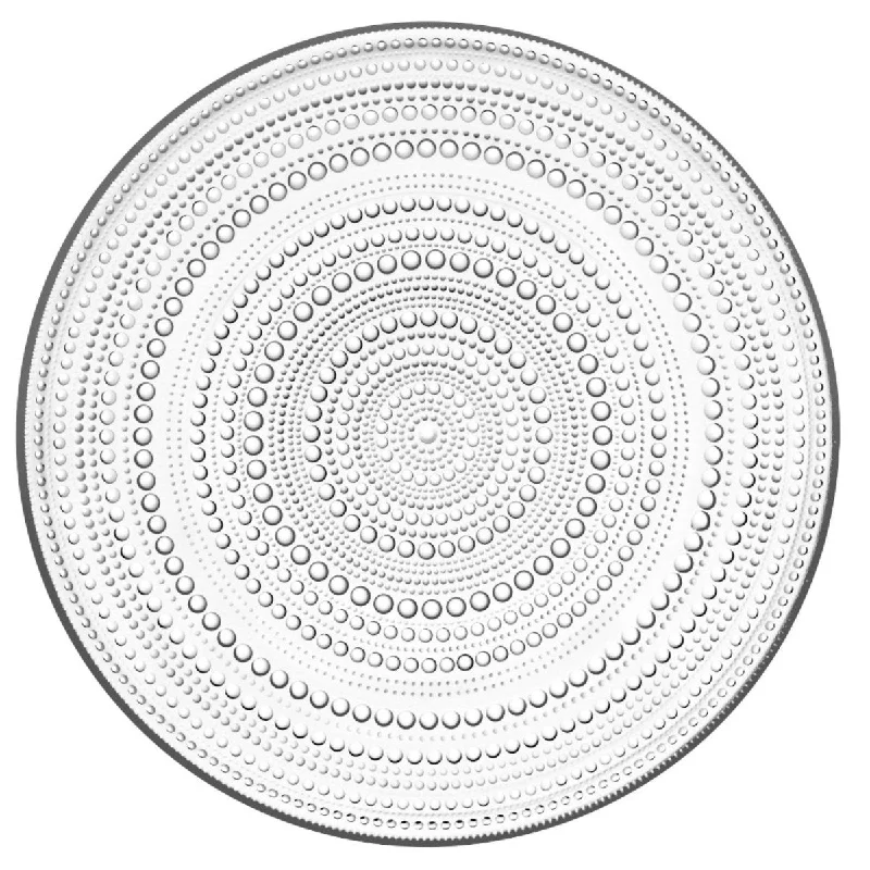 sleek plastic cutlery -Iittala Kastehelmi Plate Clear 31cm