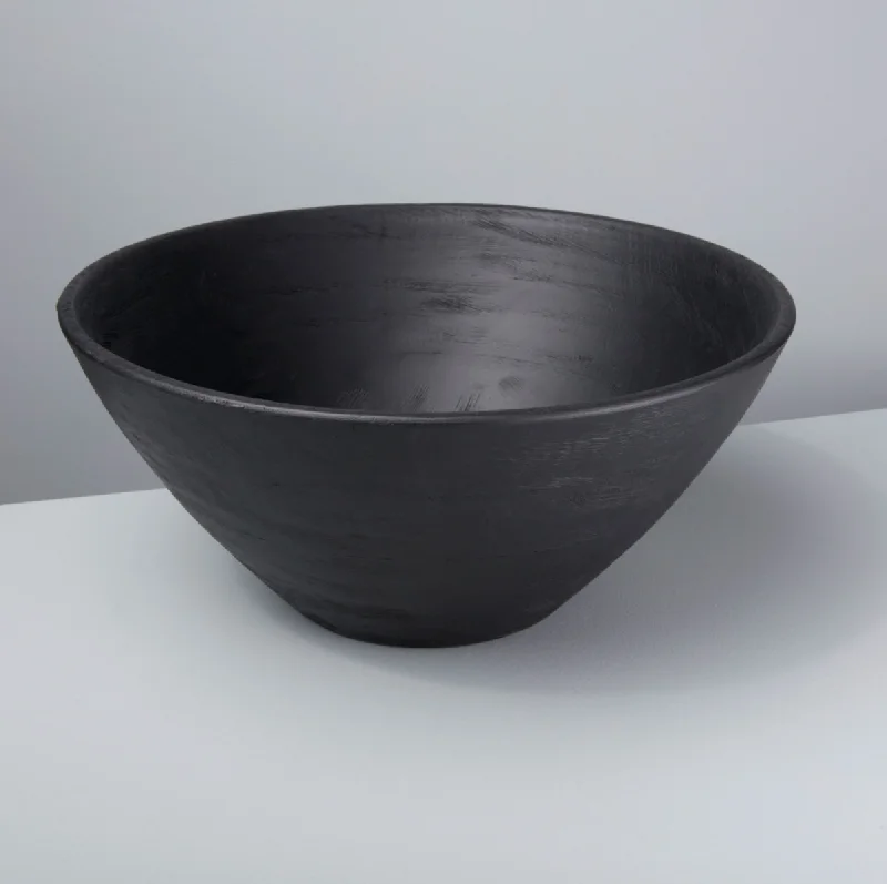 eco-friendly disposable cups -Black Mango Wood Bowl