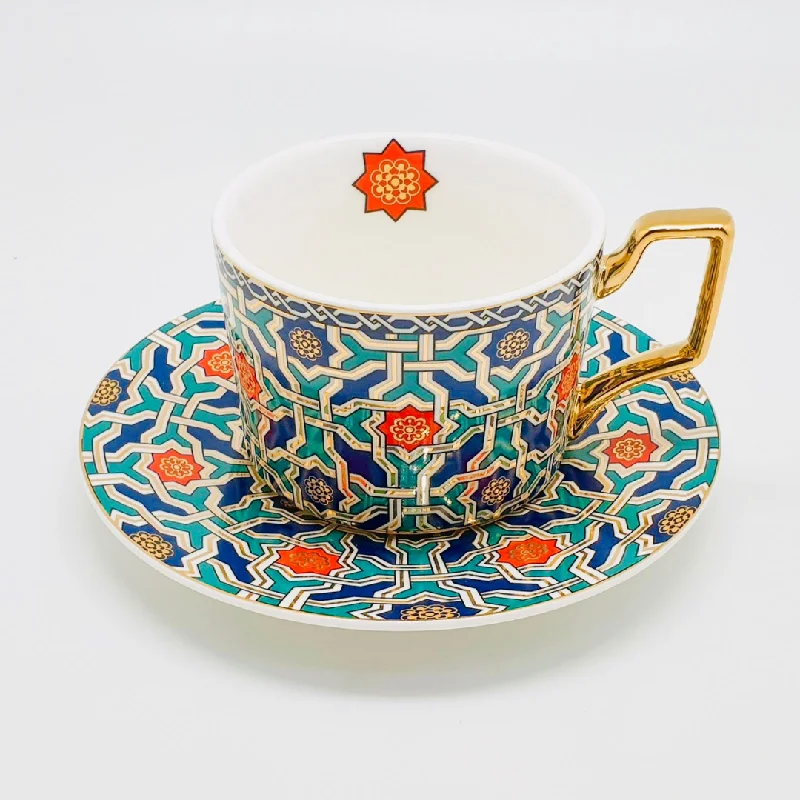 premium coffee cups -Persepolis Cup & Saucer Set (Design C)