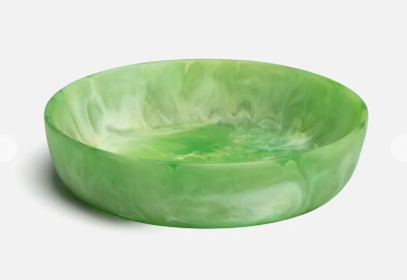 premium stainless steel forks -Green Resin Large Bowl