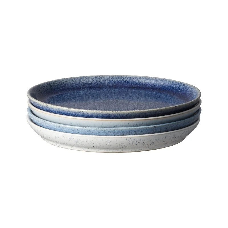 rustic dining plates -Denby Studio Dinner Plates Blue 26cm (Set of 4)