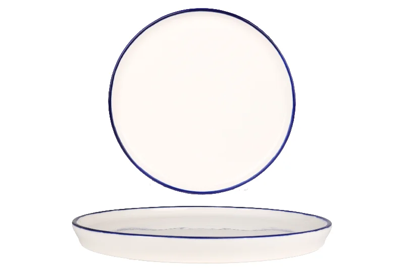 high-end serving plates -Blue Edge Desert Plate 20 cm