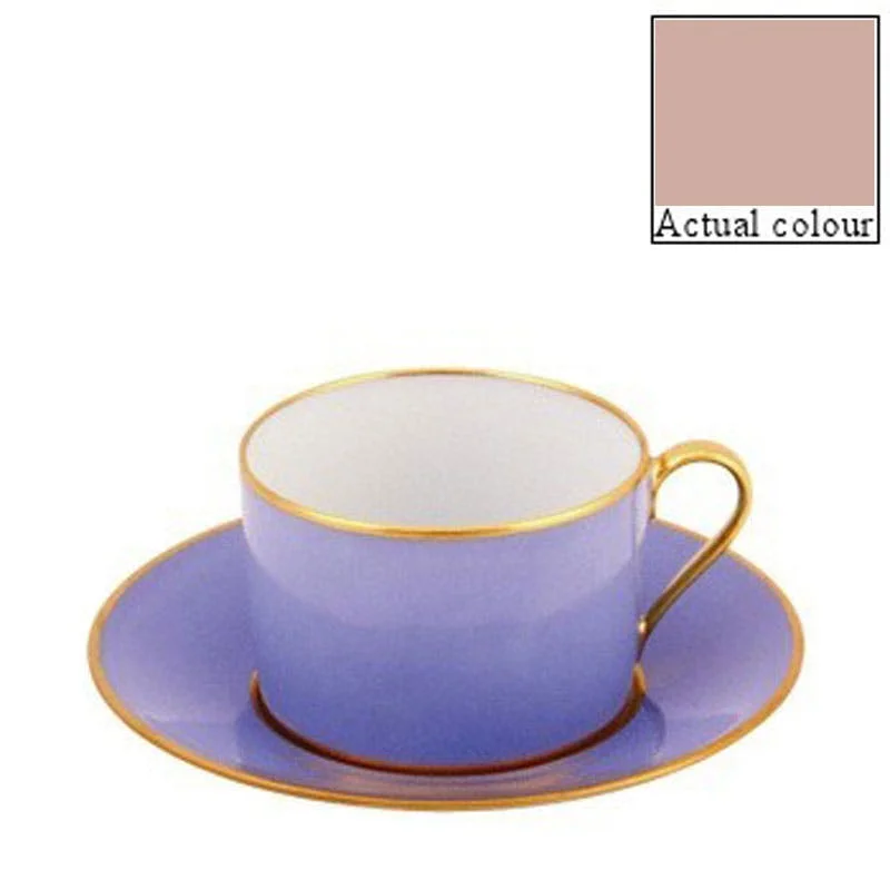 ceramic tea cups with saucer -Sous Le Soleil  Empire Coffee Cup & Saucer, Matt Gold Classic 5.5cm x 5.5cm, Rose Petal