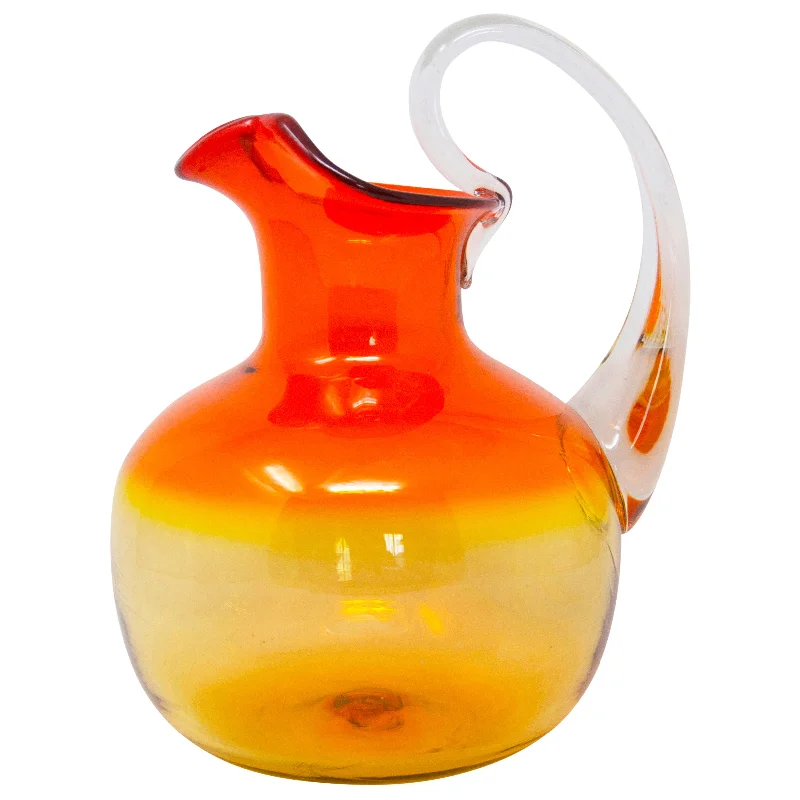 trendy dinner plate designs -Blenko Wayne Husted Amberina Ombre Round Pitcher