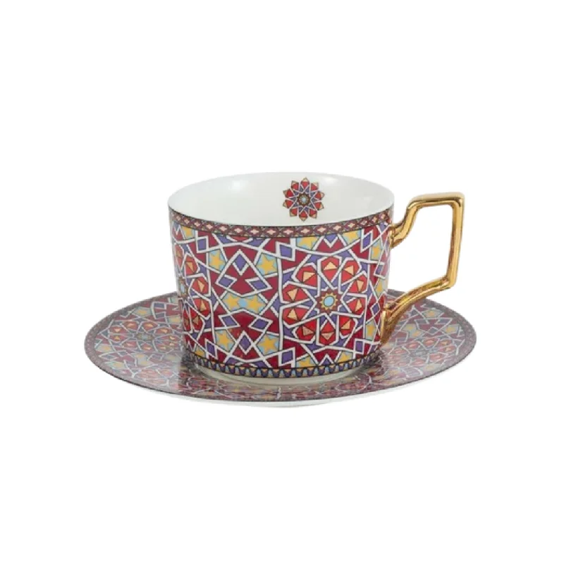 custom cups for gifts -Shiraz Cup & Saucer Set (Design F)