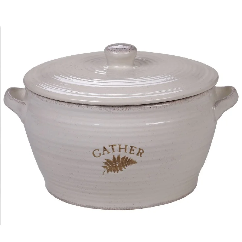 outdoor dining utensils -Certified International Gather 4-quart Covered Bowl