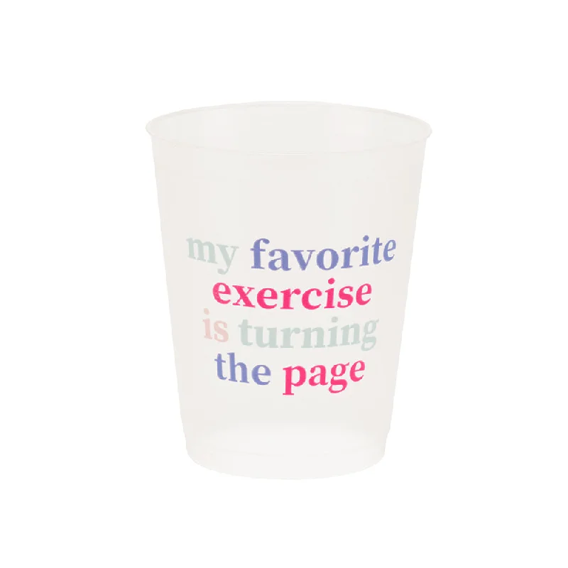 designer coffee cups -Book Club "My Favorite Exercise Is Turning The Page" Flex Cups