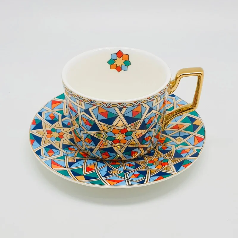 eco friendly mugs -Persepolis Cup & Saucer Set (Design B)