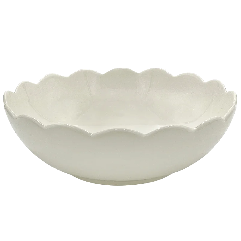 large dinner plates for parties -Scalloped Salad Bowl