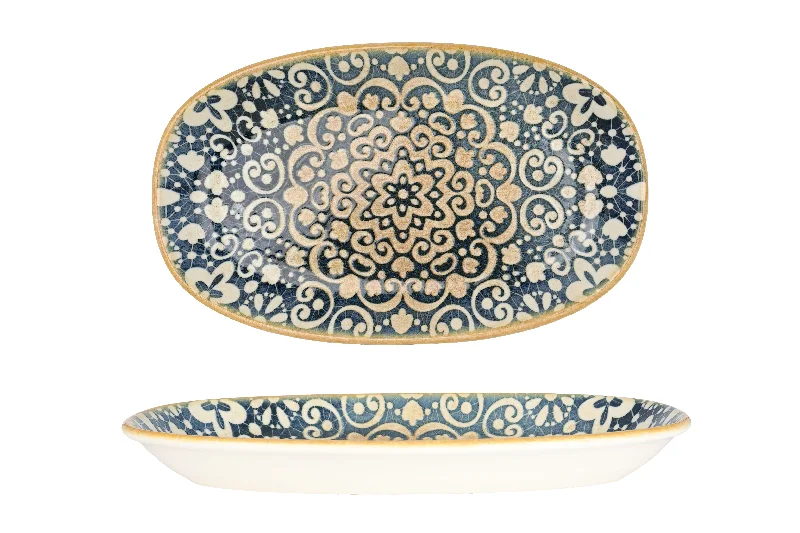 modern ceramic plates -Alhambra Oval Service Plate 29x17 cm