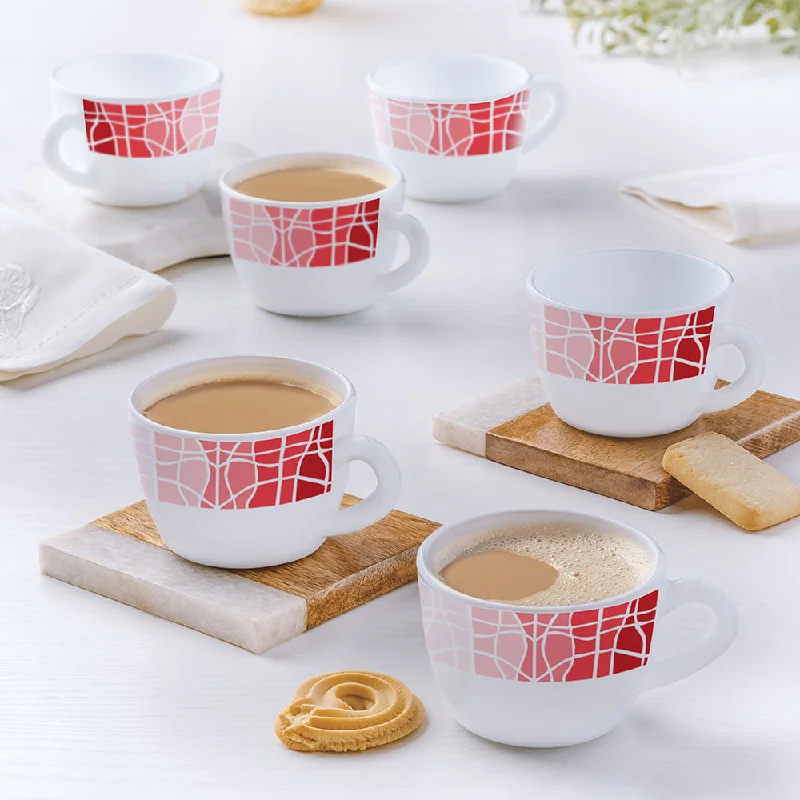 black coffee cups -Larah by Borosil Flamingo Cup Set