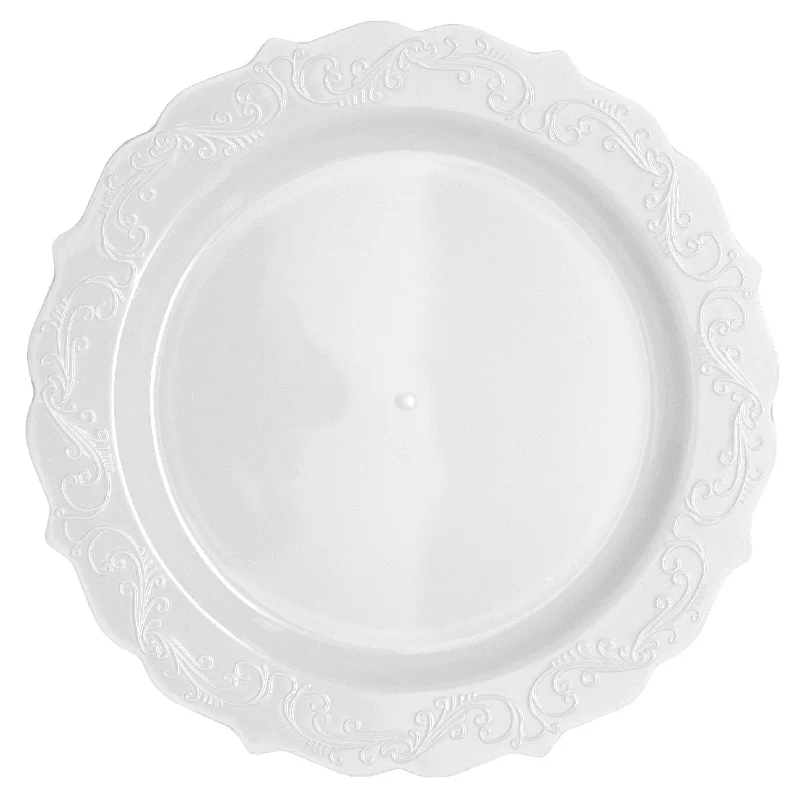 rustic ceramic dinner plates -White Round Plastic Dinner Plates - Elegant