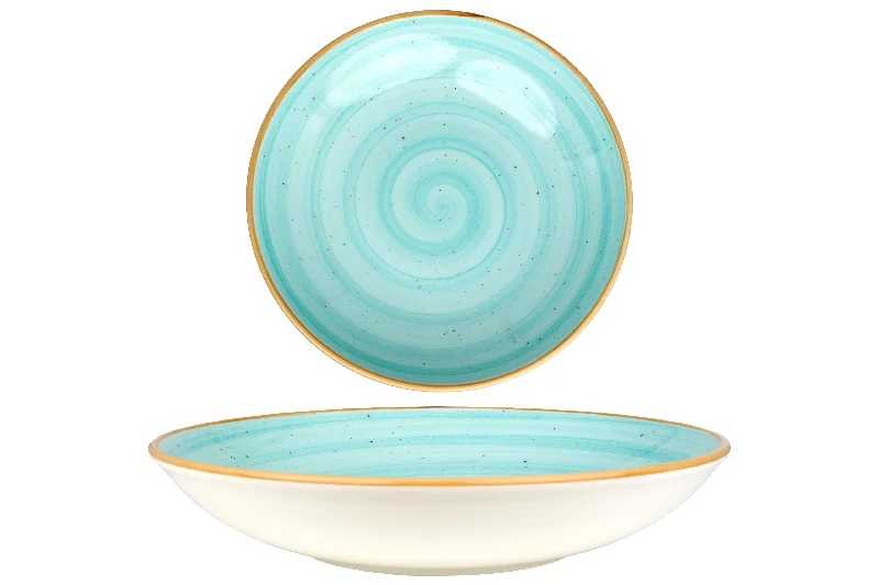 luxury dinner plates for special occasions -Aqua Deep Plate 23 cm (1000cc)