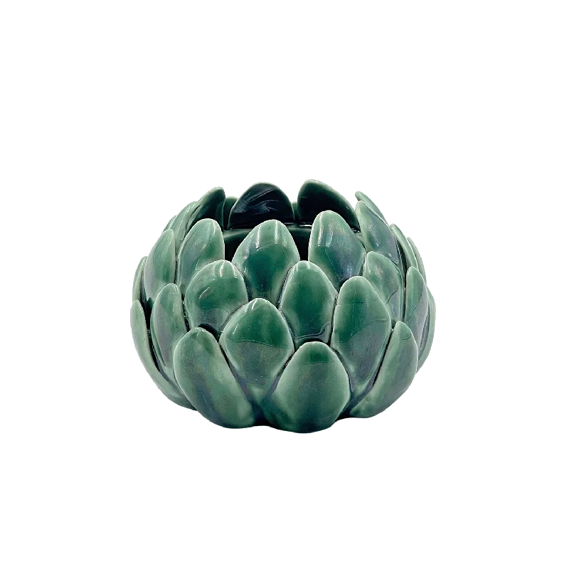 glassware sets for weddings -Small Green Artichoke Bowl