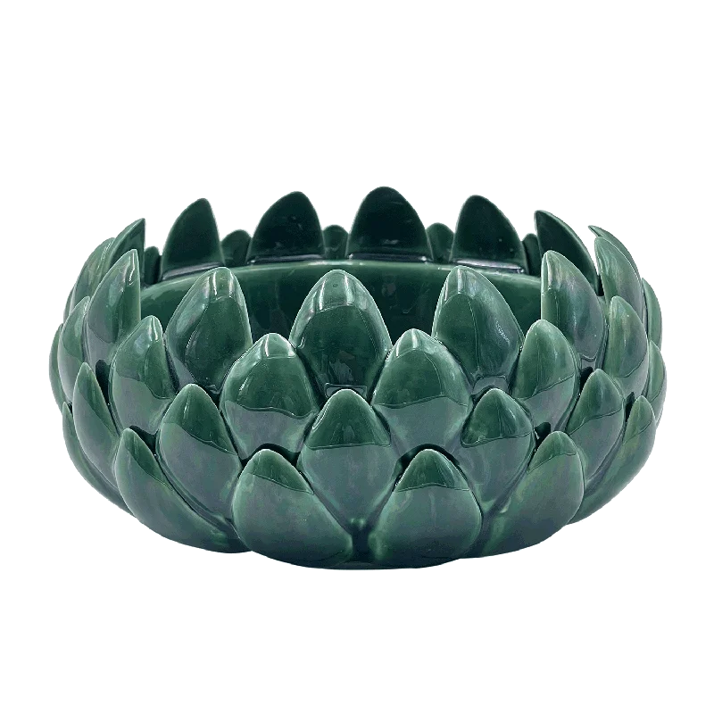 large salad plates -Large Green Artichoke Bowl