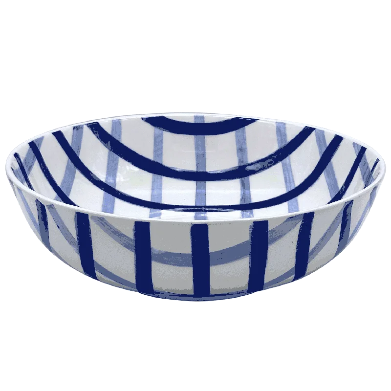 kids plastic cups -Blue Trellis Serving Bowl