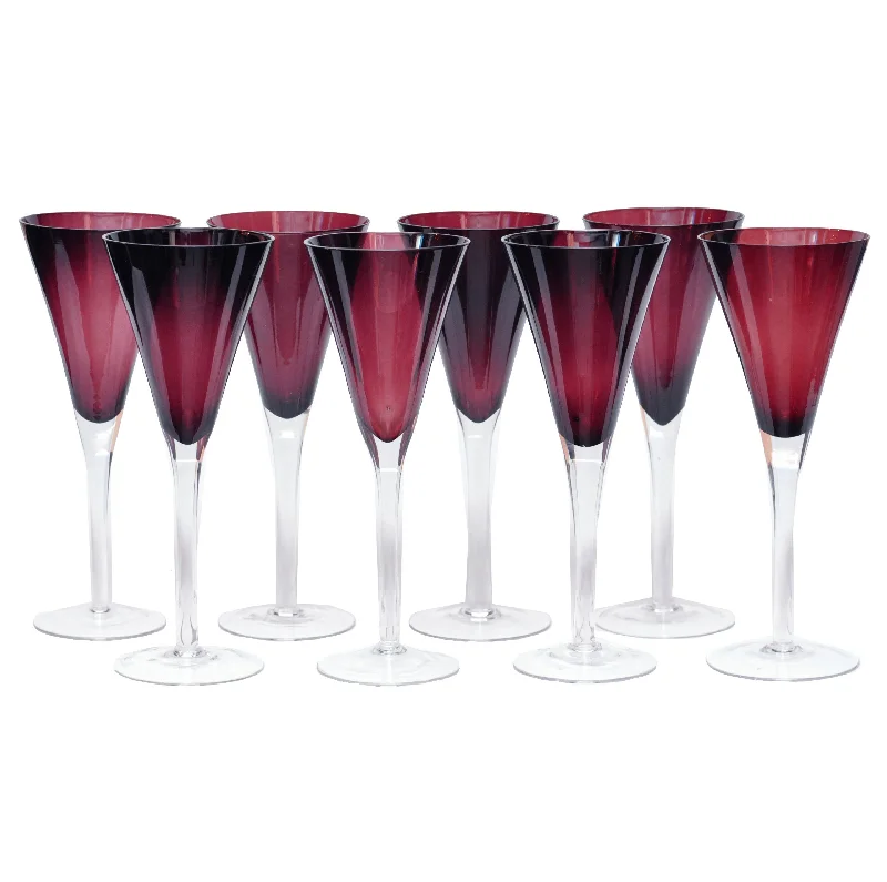 kids dinnerware sets with cute designs -Amethyst Trumpet Goblets