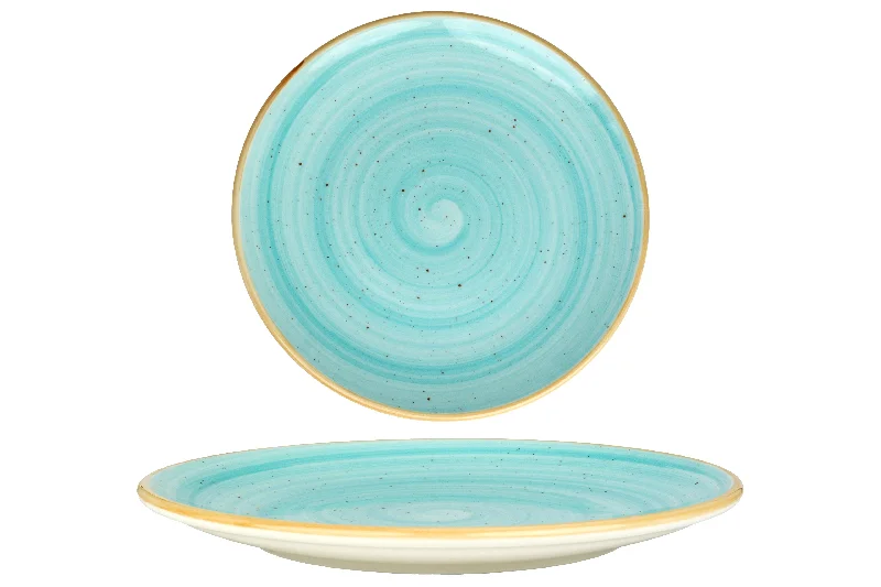 retro dinnerware sets -Aqua Desert Plate 19 cm