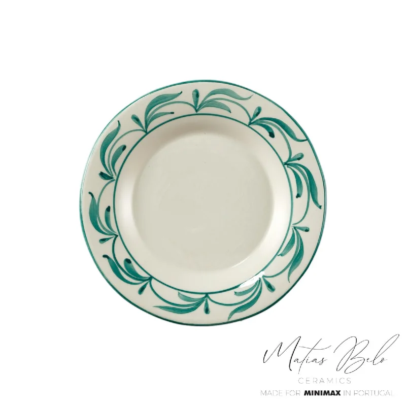 disposable dinner plates for picnics -Matias Belo Ceramics Dessert Plate Mint Green 22cm