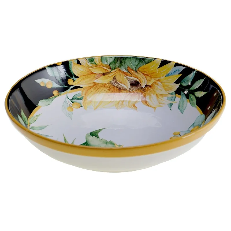 vintage porcelain plates -Certified International Sunflower Fields 144 oz. Serving/Pasta Bowl