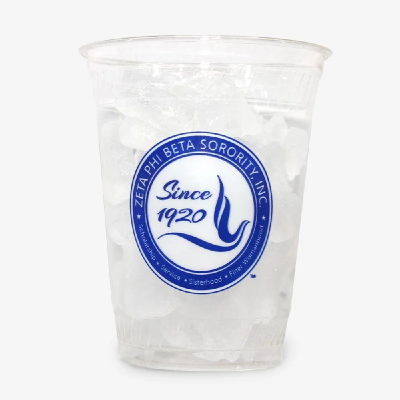 best custom coffee mugs -ZPB - Zeta Phi Beta - 16 oz Clear Plastic Cup (24ct)