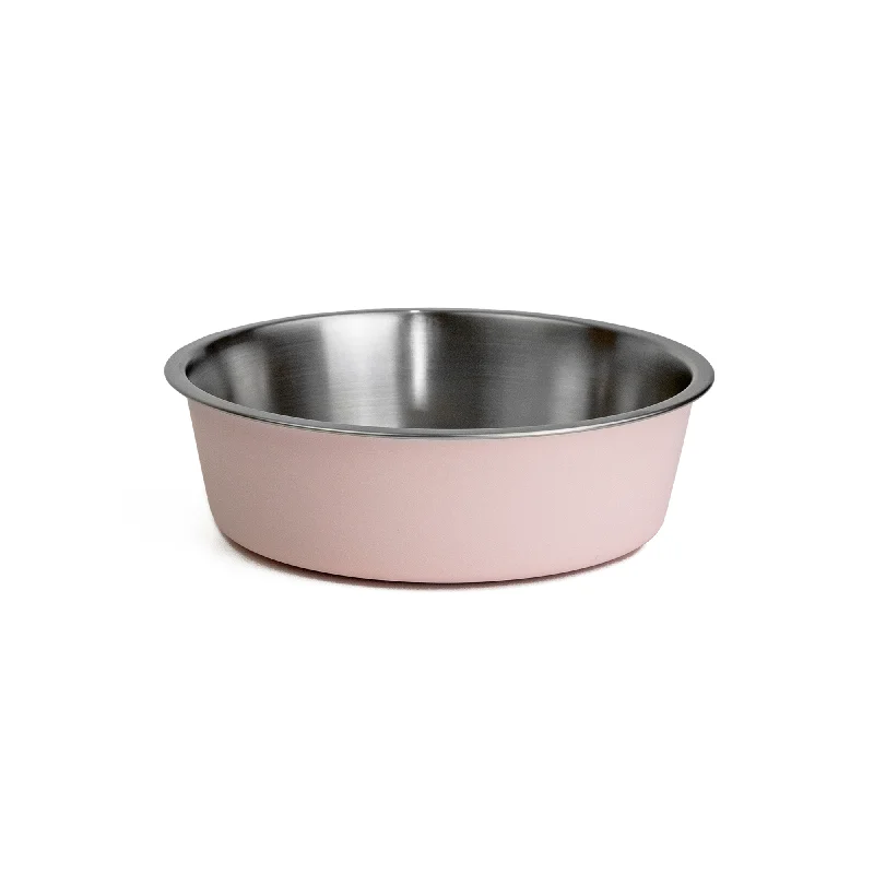 luxury dinner plates for restaurants -WagTime - Pink Stainless Steel Dog Bowl (Small)