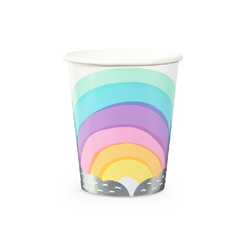 personalized glass mugs -Over the Rainbow 9 oz Cups