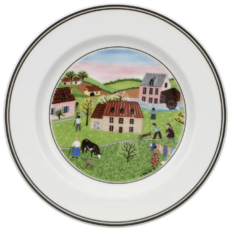 biodegradable paper plates -Villeroy & Boch Design Naif Bread and Butter Plate Spring Morning - 6.75" x 6.75"