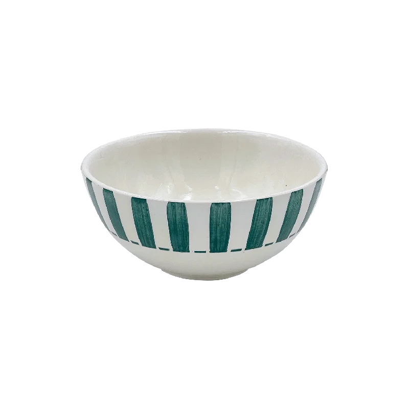 non-toxic dinner plates for kids -Small Green Stripes Bowl