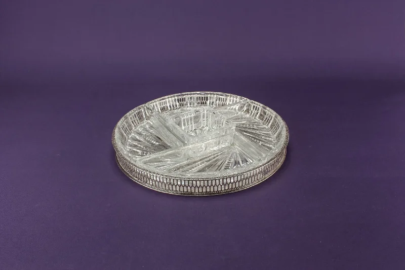 modern plastic serving trays -Partitioned serving dish