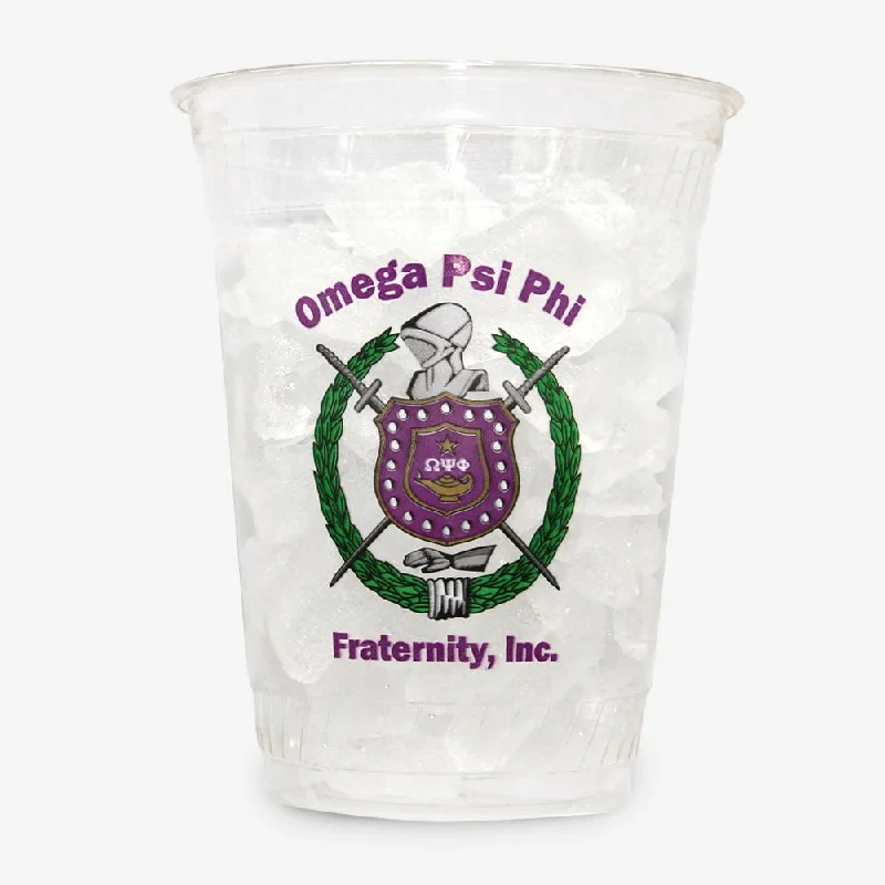 cute coffee mugs with animals -OPP - Omega Psi Phi - 16 oz Clear Plastic Cup (24ct)