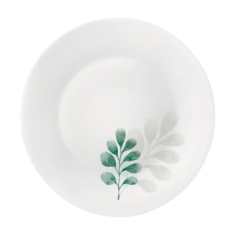 luxury dinner plates for special occasions -White Moon Botanica 7.75" Opal Glass Dessert Plate, Green (Set of 24)