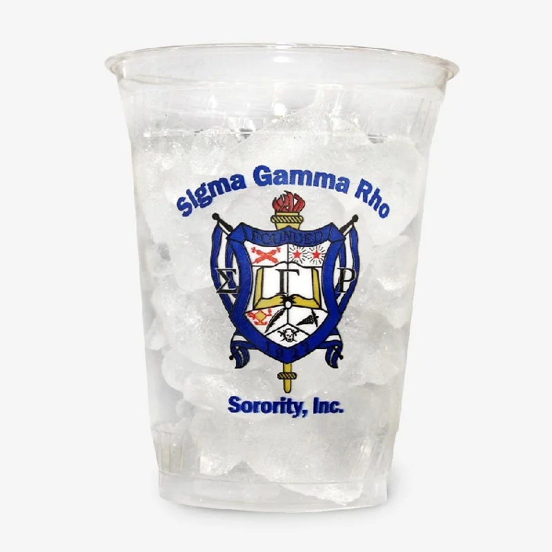 stainless steel water bottles -SGR - Sigma Gamma Rho - 16 oz Clear Plastic Cup (24ct)