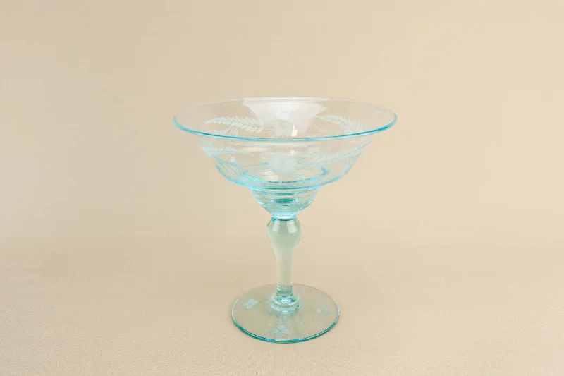 party serving platters -Retro blown glass serving bowl