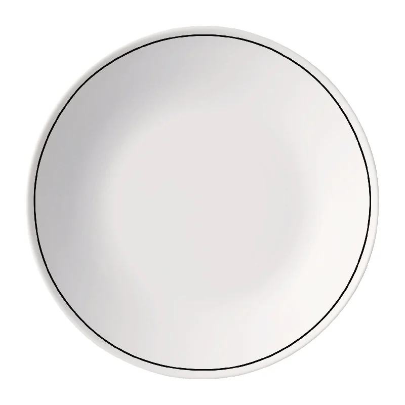 minimalist kitchenware sets -White Moon Chiaroscuro 8.75" Opal Glass Soup Plate, Unico (Set of 24)