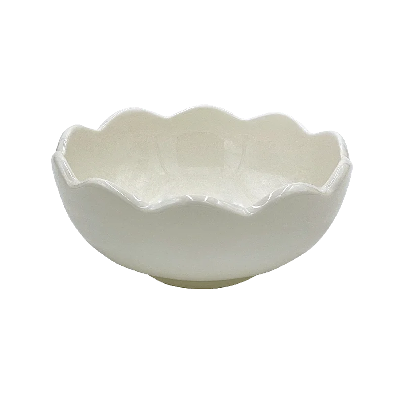 sleek plastic cutlery -Medium Scalloped Bowl