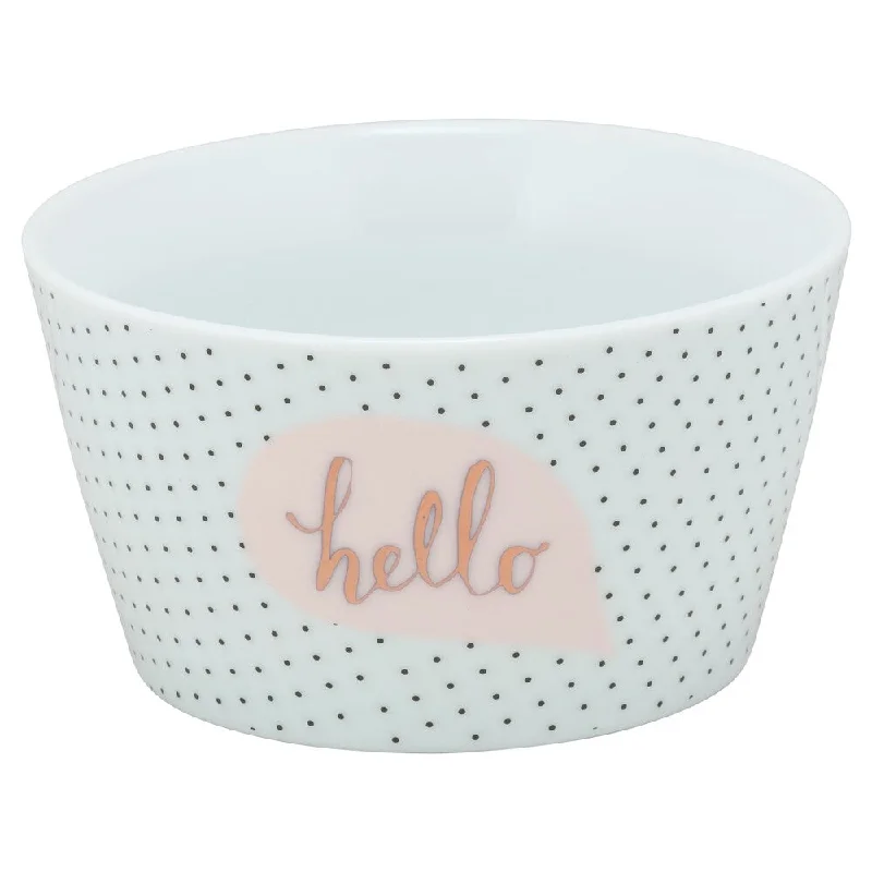 ceramic sushi plates -10 Strawberry Street The Goodies Bowl Hello Porcelain Polka-dot Bowls (Pack of 4)