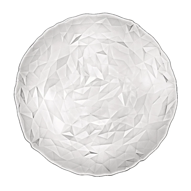 party serving platters -Diamond 13" Charger Plate, Clear (Set of 12)