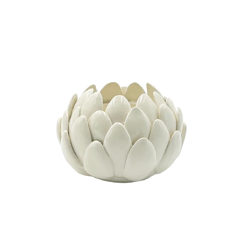 custom serving platters -Small Cream Artichoke Bowl