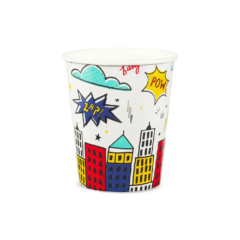 funny coffee cups for gifts -Superhero 9 oz Cups