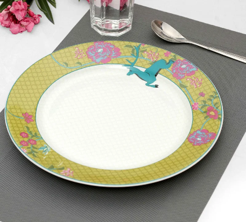 eco-friendly serving bowls -India Circus Nature Essence Paradise Dinner Plate 10.5" 1 Piece