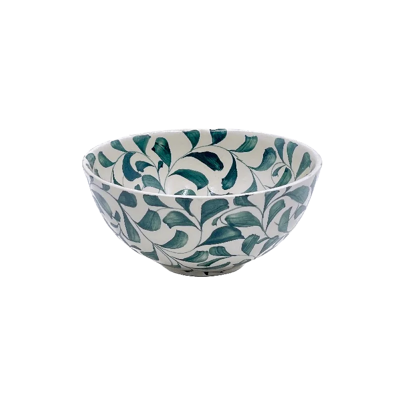 high-quality dinnerware for banquets -Small Green Scroll Bowl