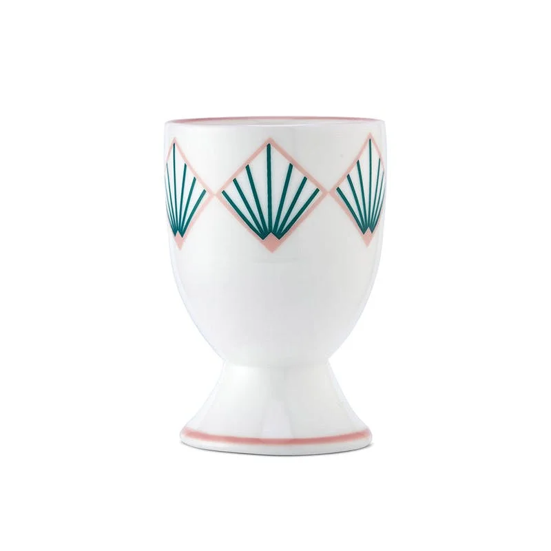 travel tumblers for tea -Zighy Egg Cup H6.5cm, Teal & Blush Pink