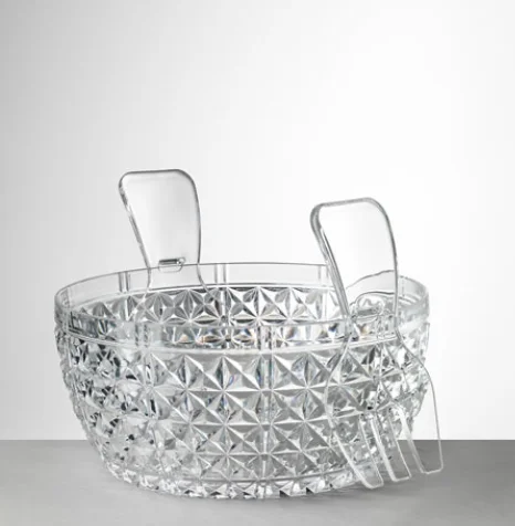 eco-friendly drink cups -Clear Churchill Acrylic Salad Bowl