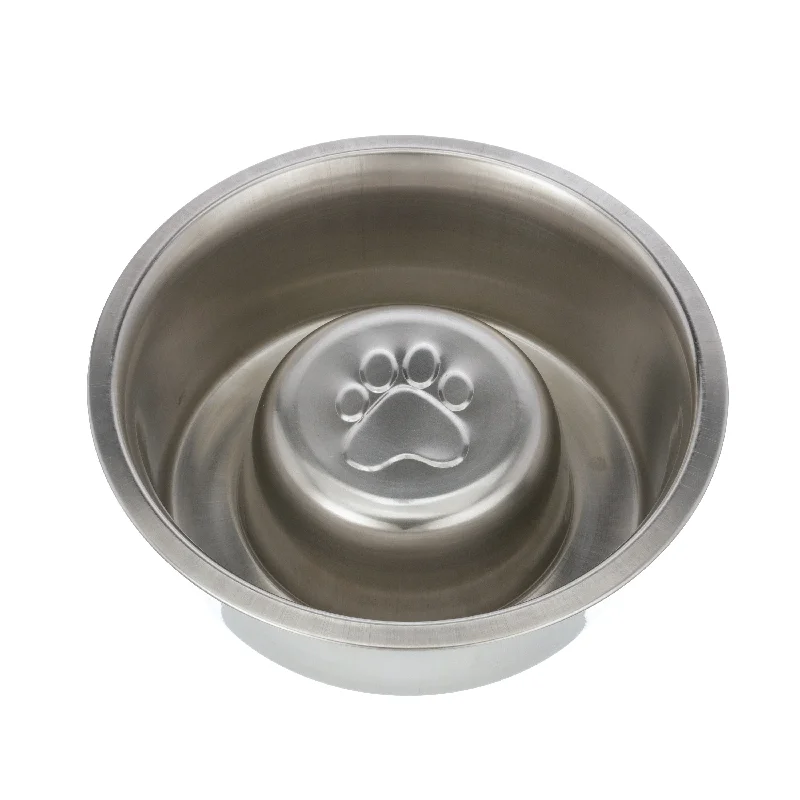 high-end ceramic dinner plates -Stainless Steel Slow Feed Replacement Bowls for Neater Feeder