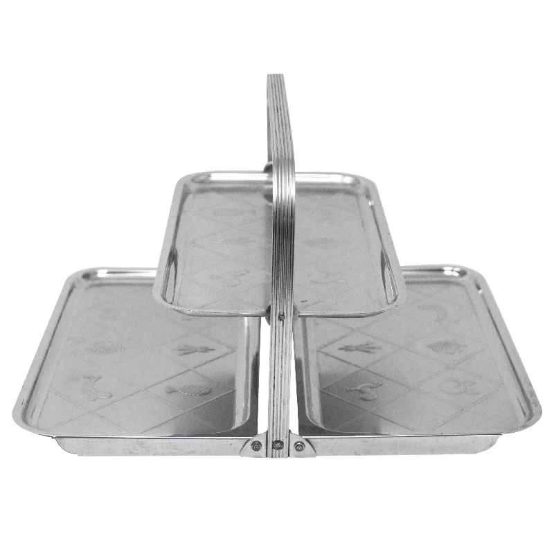 modern salad servers -Chase Chrome Folding Tray