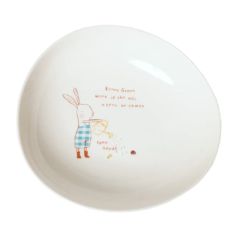 affordable dinnerware sets -Maileg Bunny Green Melamine Bowl