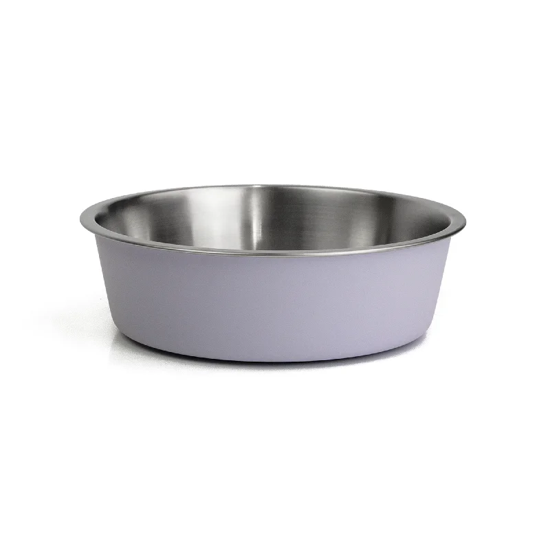 bamboo dinner sets for kids -WagTime - Purple Stainless Steel Dog Bowl (Medium)